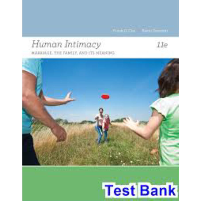 Human Intimacy Marriage The Family And Its Meaning 11TH EDITION By COX – Test Bank
