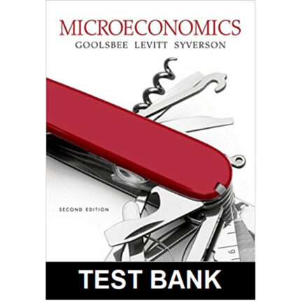 Microeconomics 2nd Edition By Goolsbee – Test Bank 1