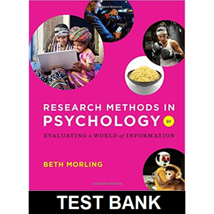 Research Methods In Psychology Evaluating A World Of Information 2nd Edition By Beth Morling – Test Bank