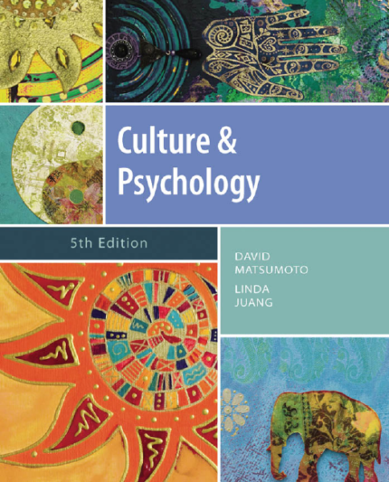 Culture And Psychology 5th Edition By David Matsumoto Test Bank